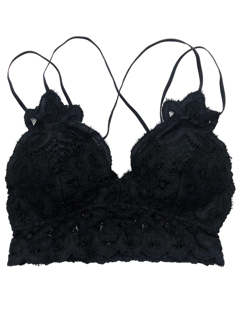 Anemone Black Lace Bandeau Bralette